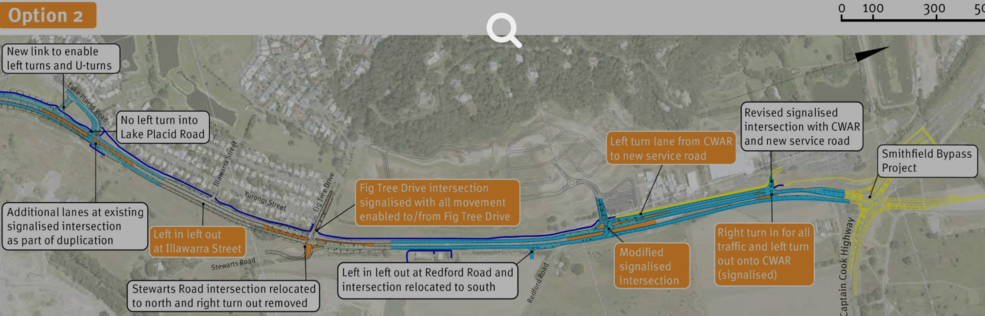 Plans of potential options for CWAR