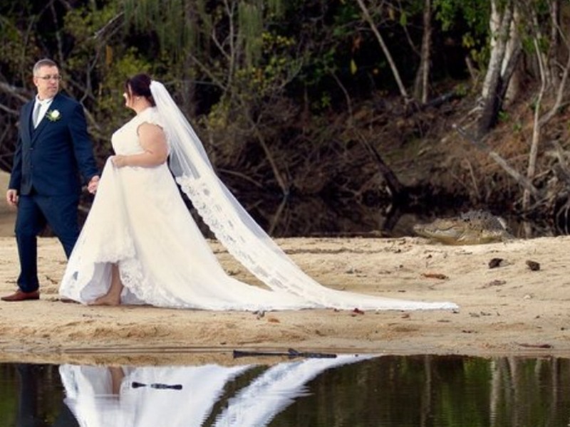bride and groom crocs
